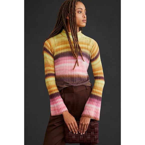 Anthropologie x Pilcro Velvet Turtleneck Sweater Size XS - Picture 1 of 8